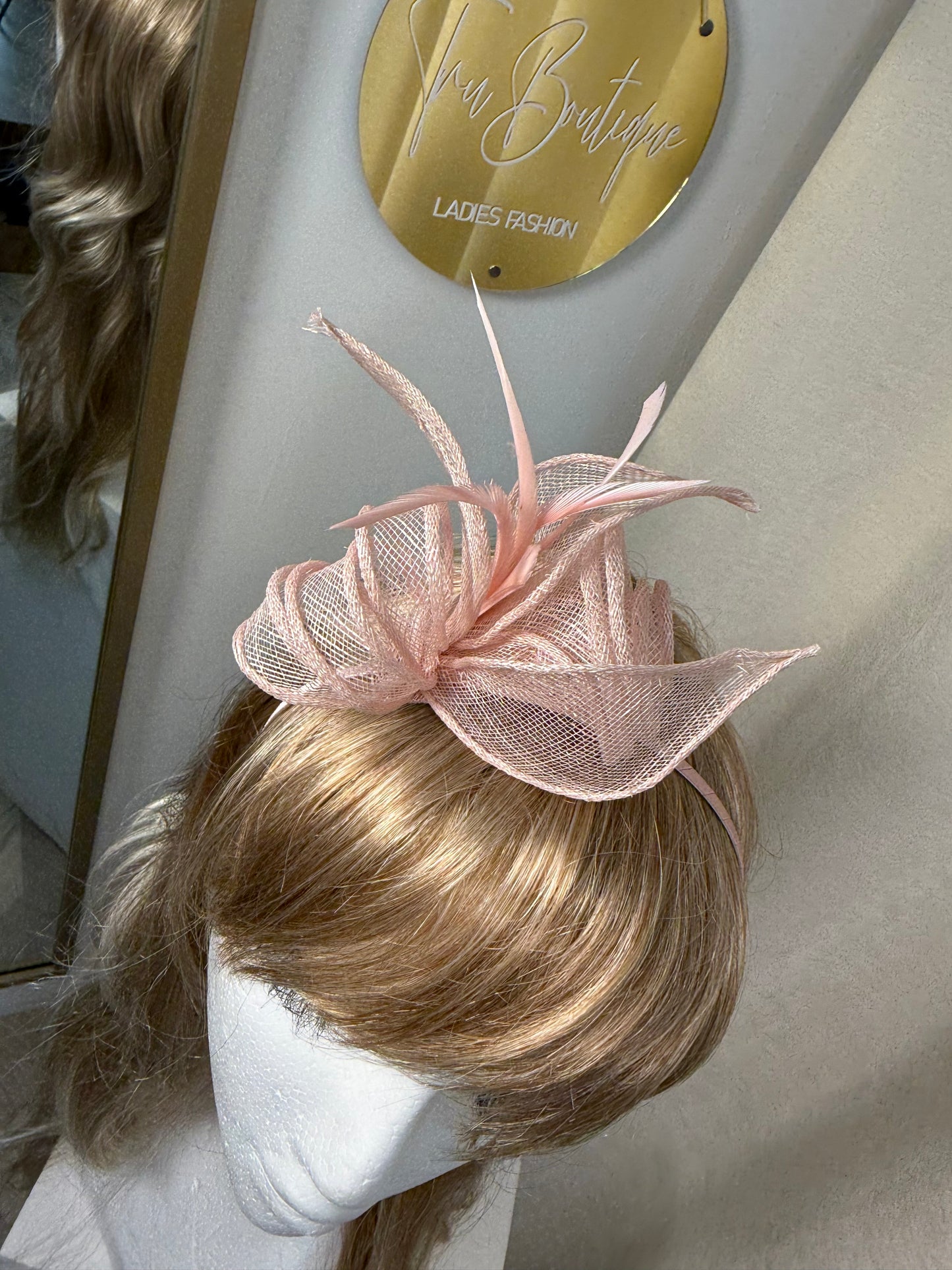 Velena Fascinator - Blush Pink