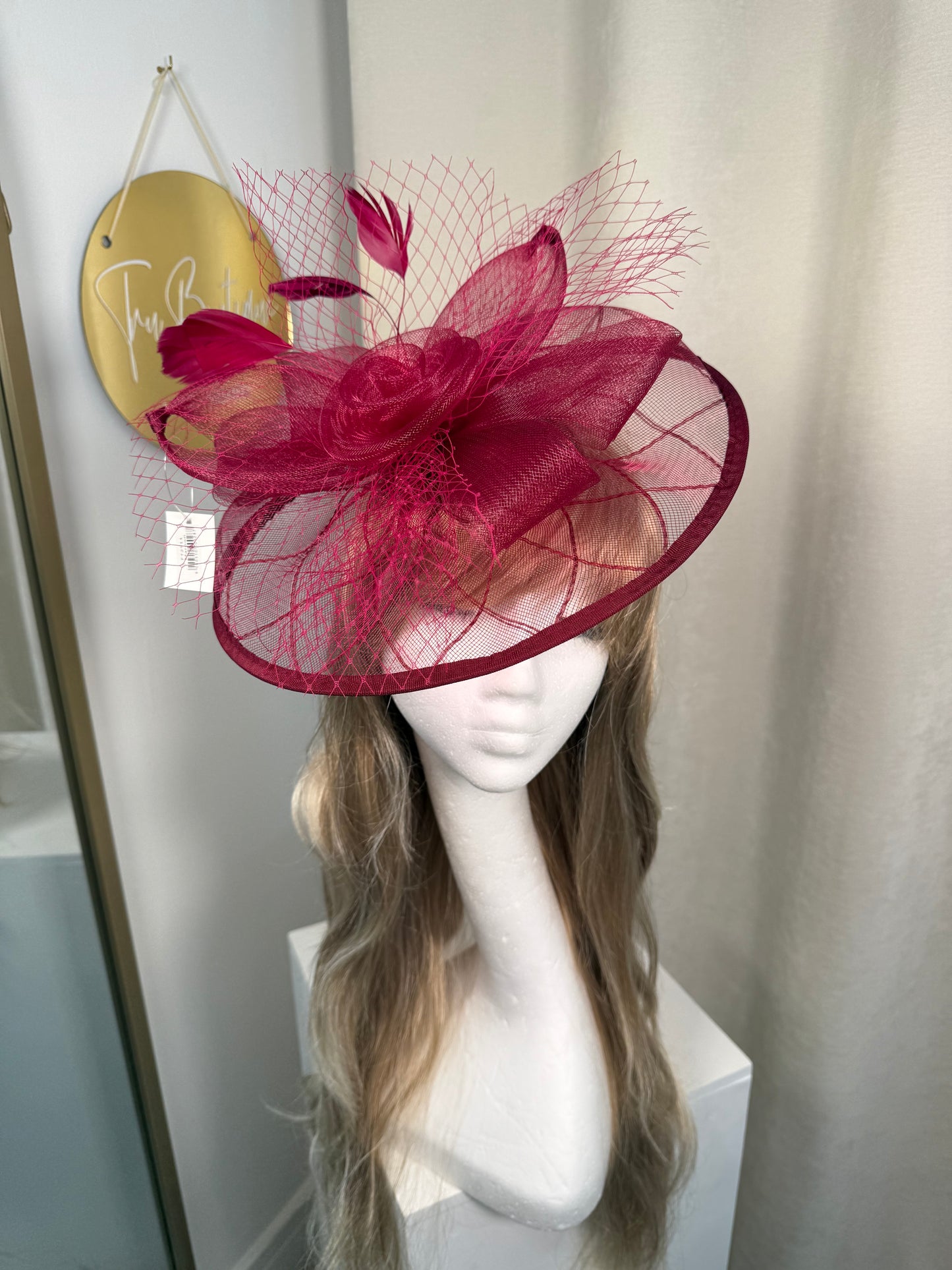 Dovie Fascinator - Burgundy