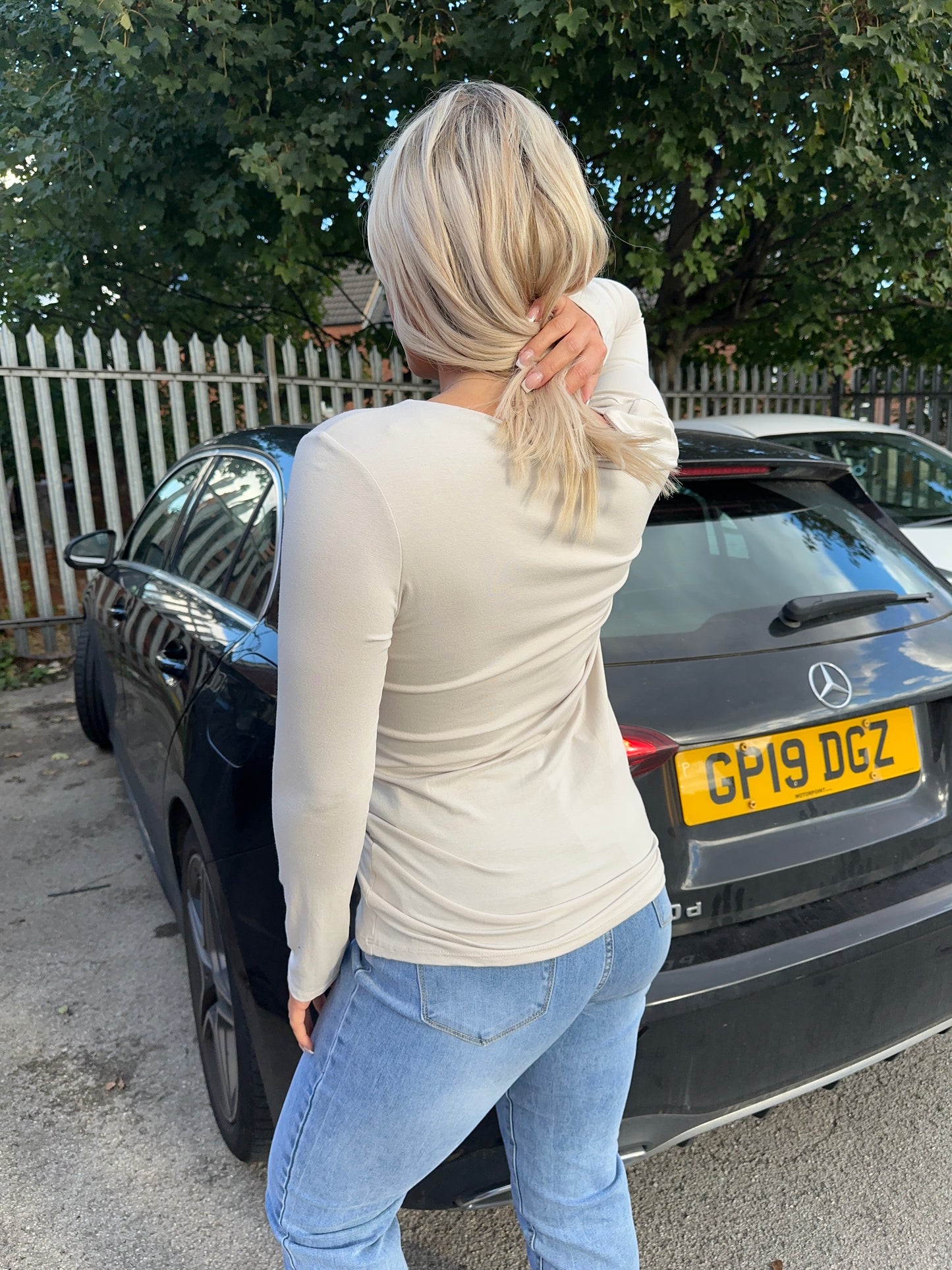 Long Sleeve Double Lined Top - CREAM