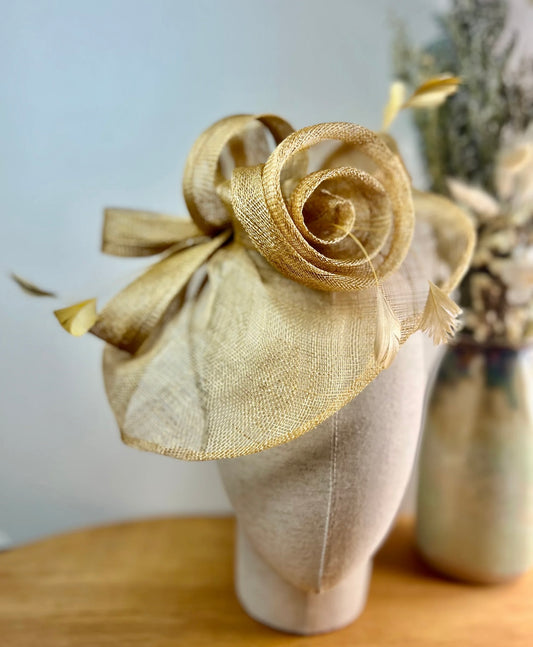 Gyda Fascinator - Gold