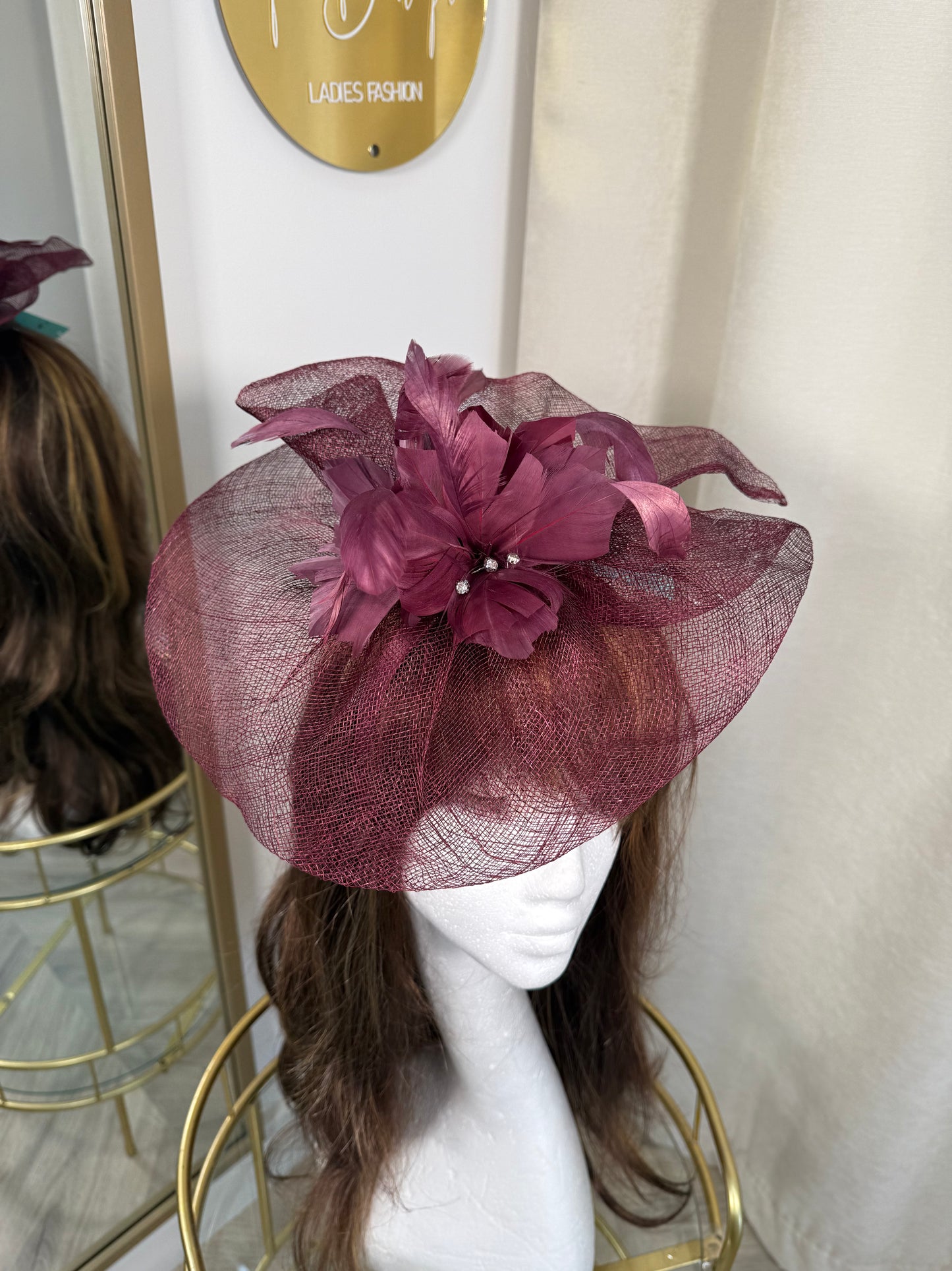 Oelna Fascinator - Burgundy