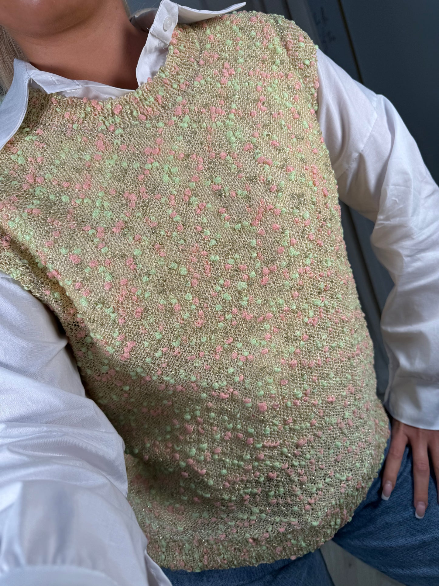 Grace Bobble Knitted Vest