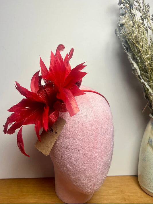 Noia Fascinator - Red