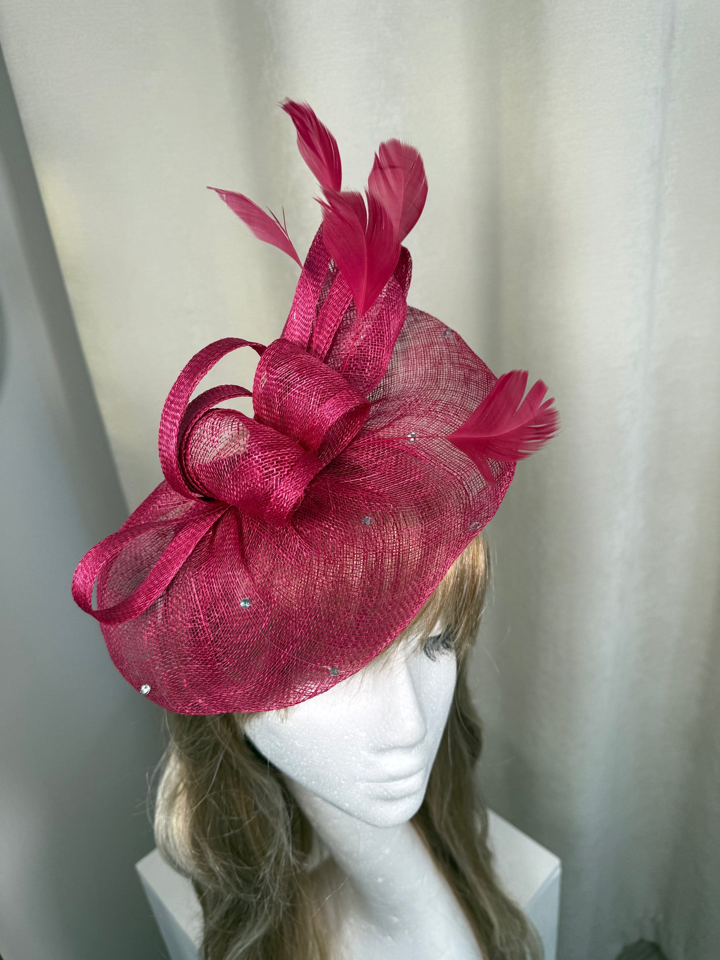 Britney Fascinator - Burgundy