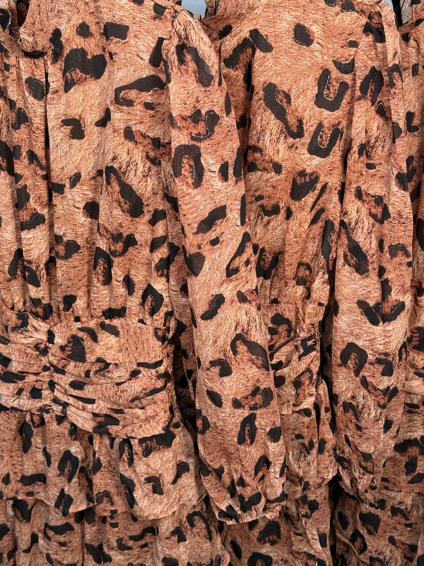 Fiora Leopard Ruffle Mini Dress