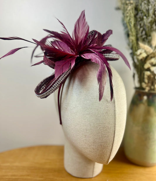 Santona Fascinator - Burgundy