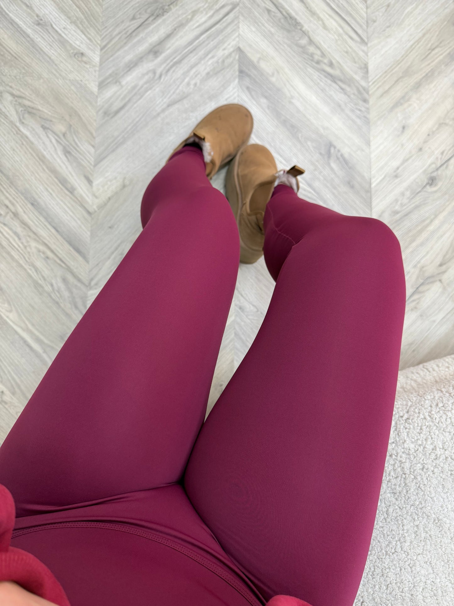 Sculpt Energy Leggings - BURGUNDY
