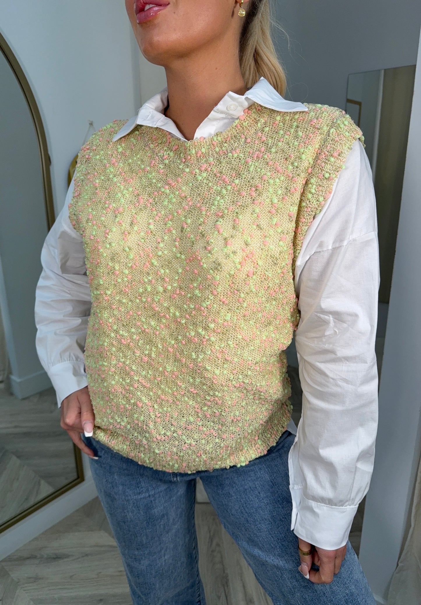Grace Bobble Knitted Vest