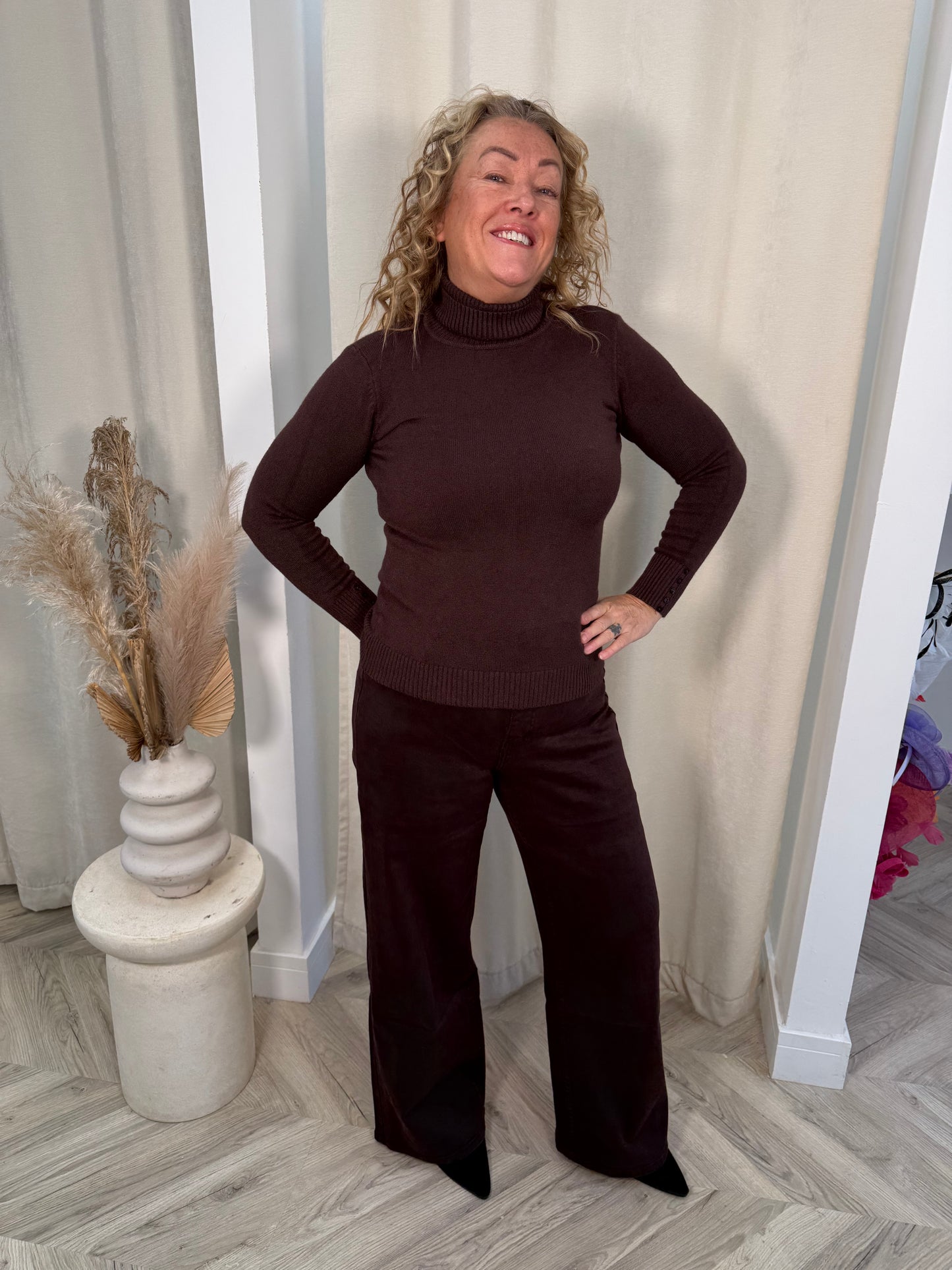 Greta Brown Stretchy Jeans