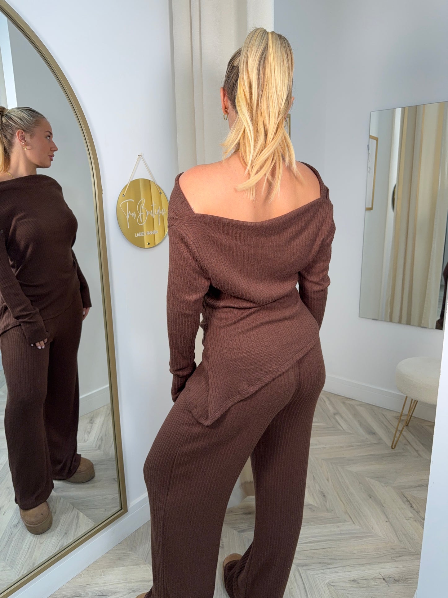 Sylvie Knitted Co-Ord - DARK BROWN