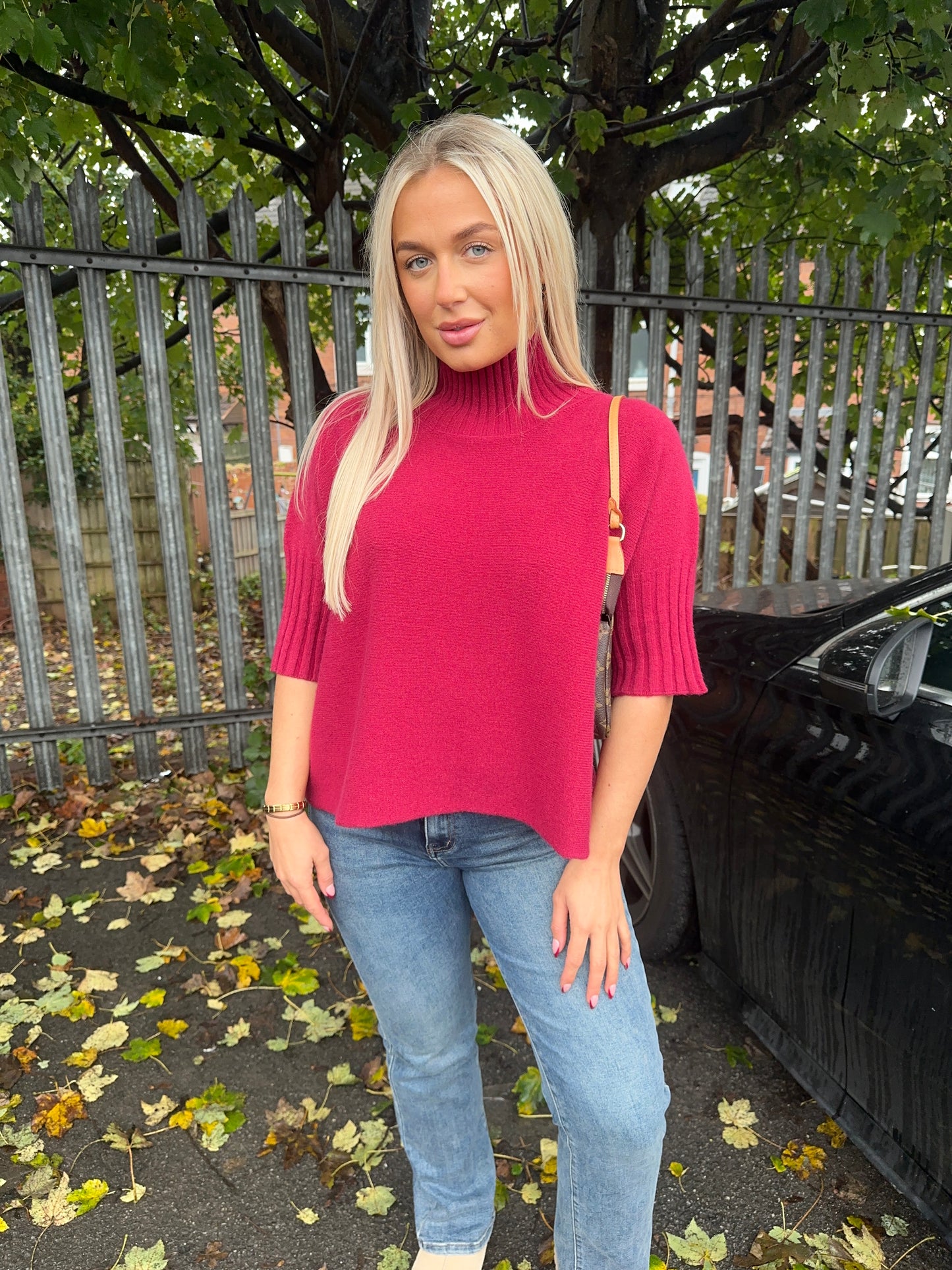 Burgundy Erika Quarter Sleeve Top