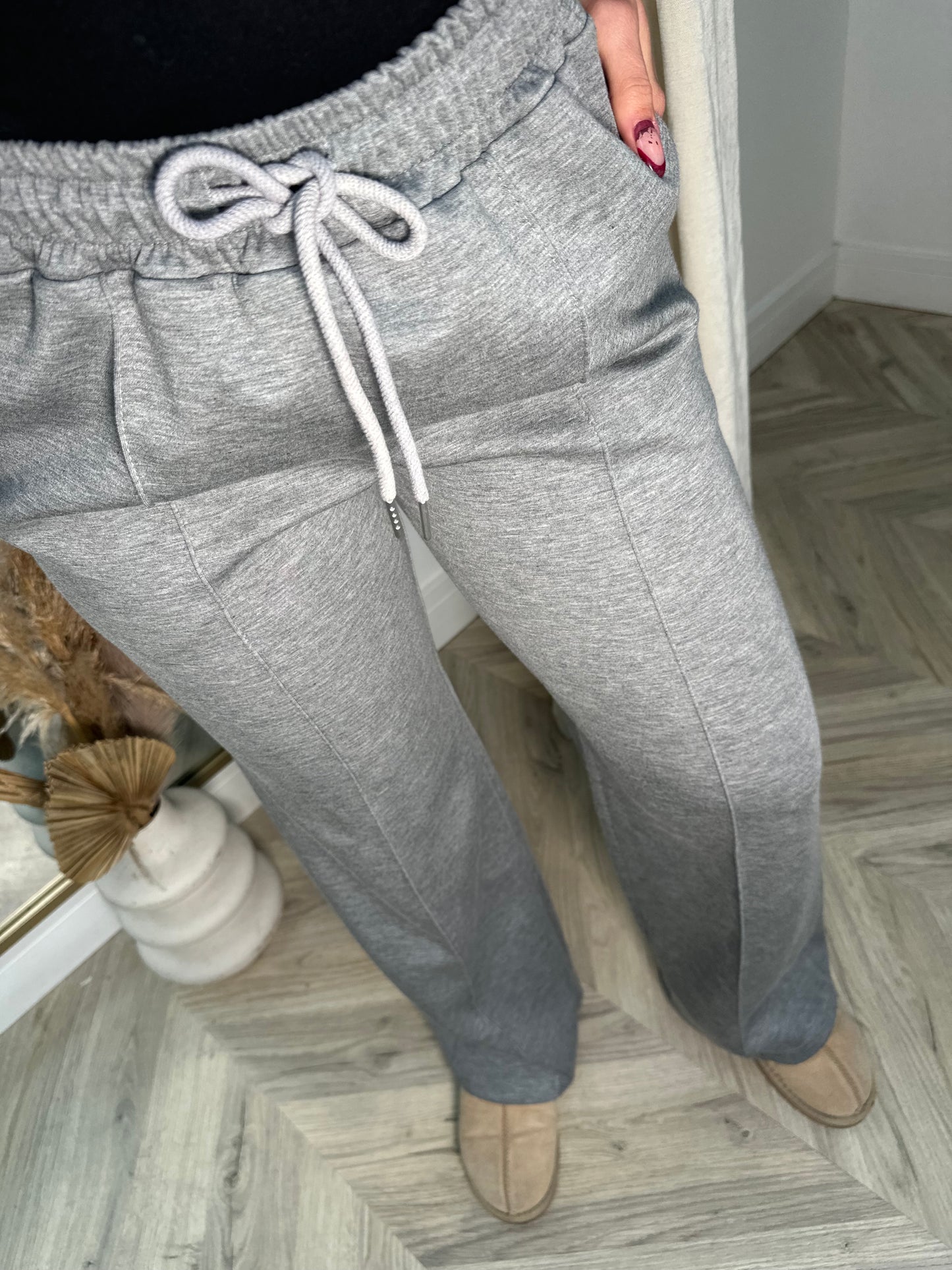Chloe Lined Joggers - Grey