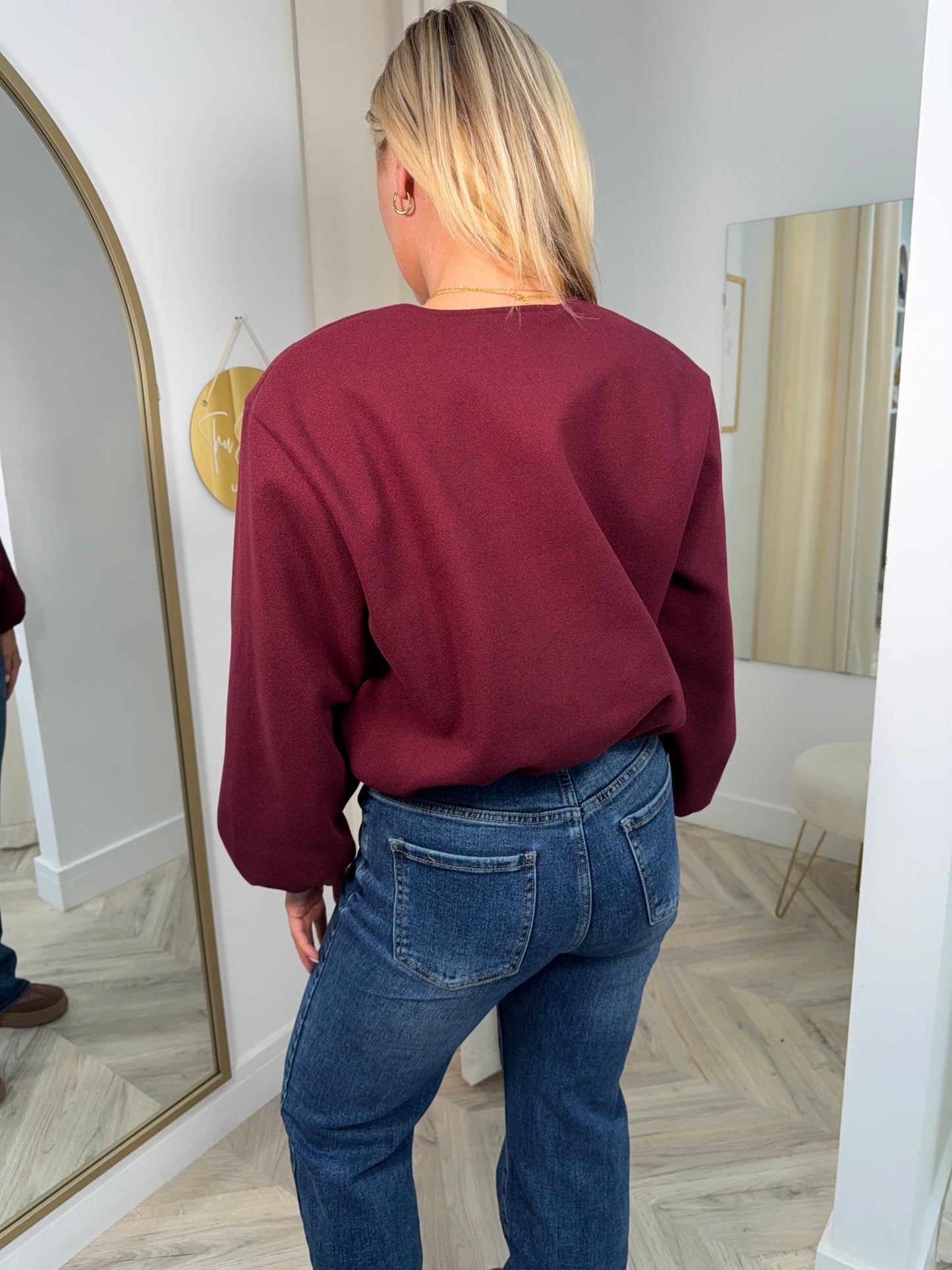 Lucy Bomber Jacket - BURGUNDY