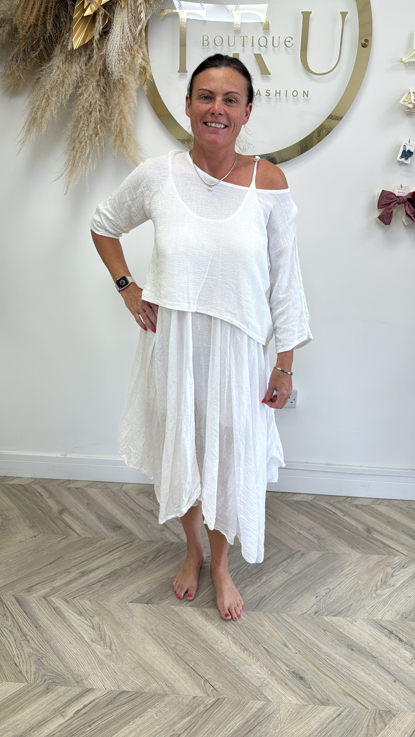 Elenor Maxi Dress & Coverup - White
