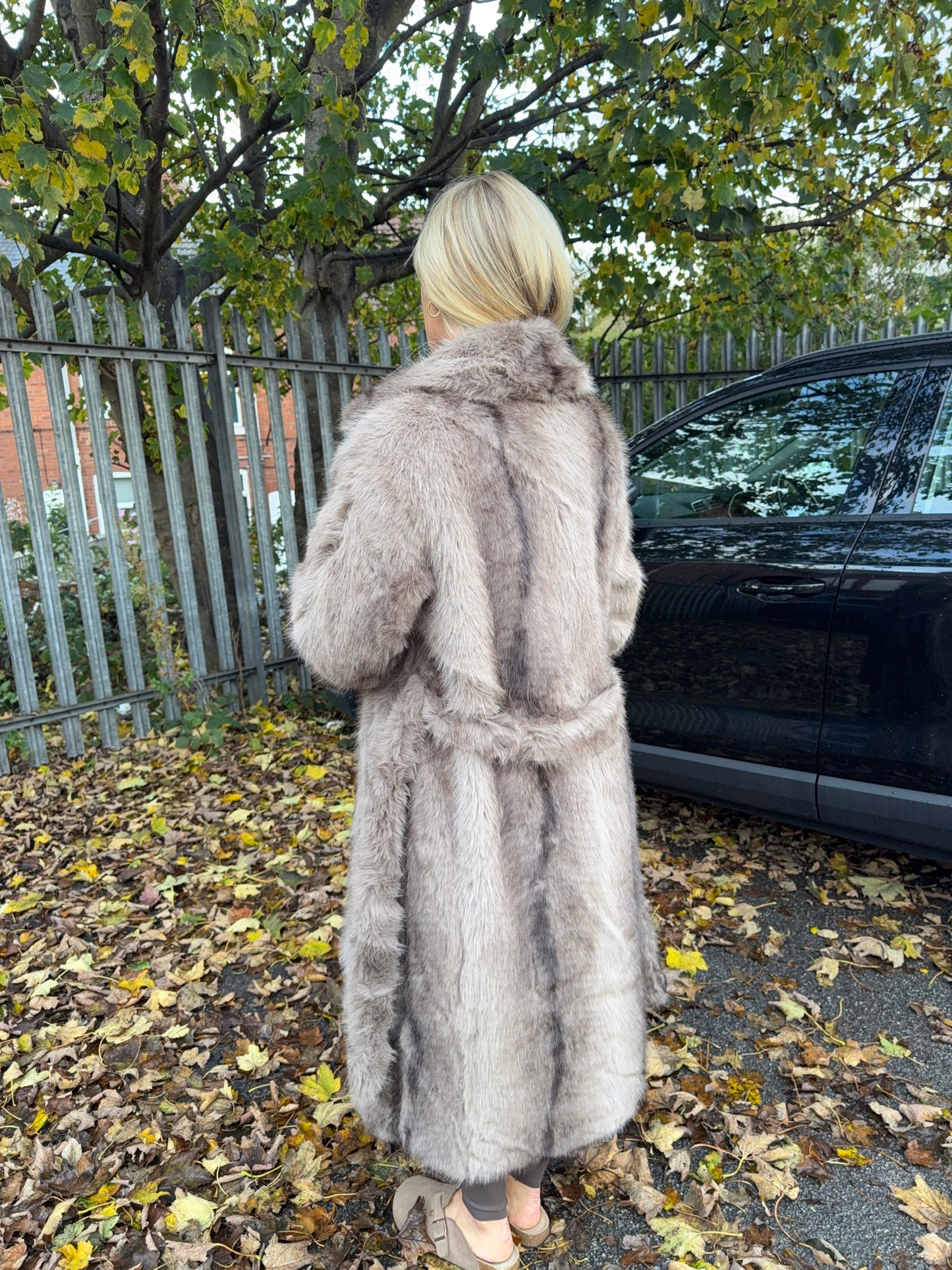 Priscilla Fur Maxi - Multi Brown