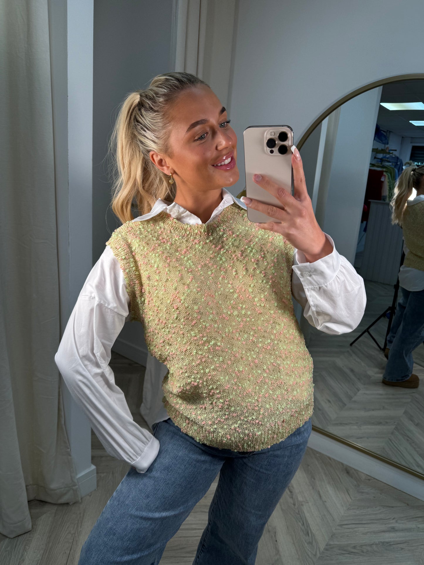 Grace Bobble Knitted Vest