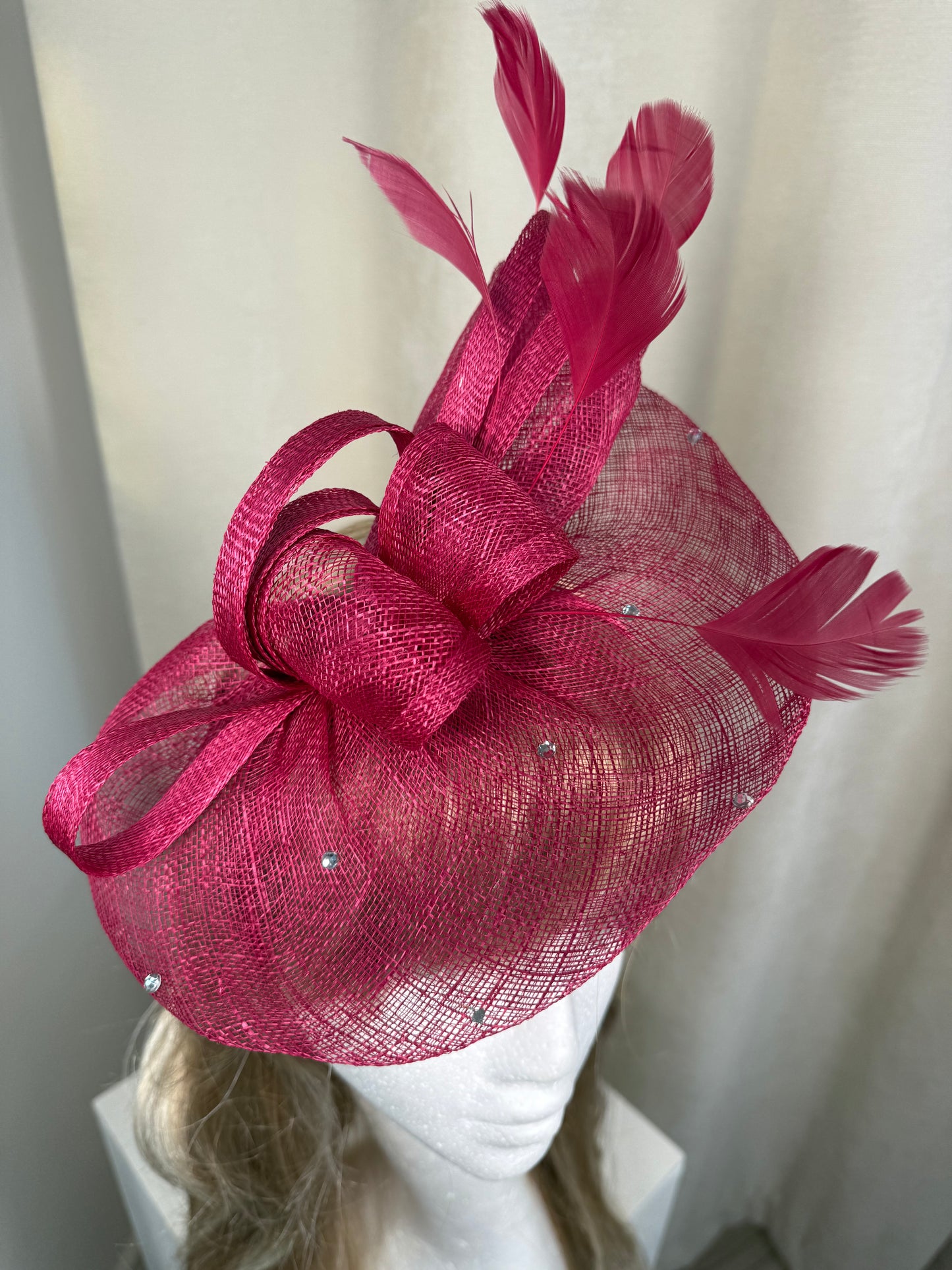 Britney Fascinator - Burgundy