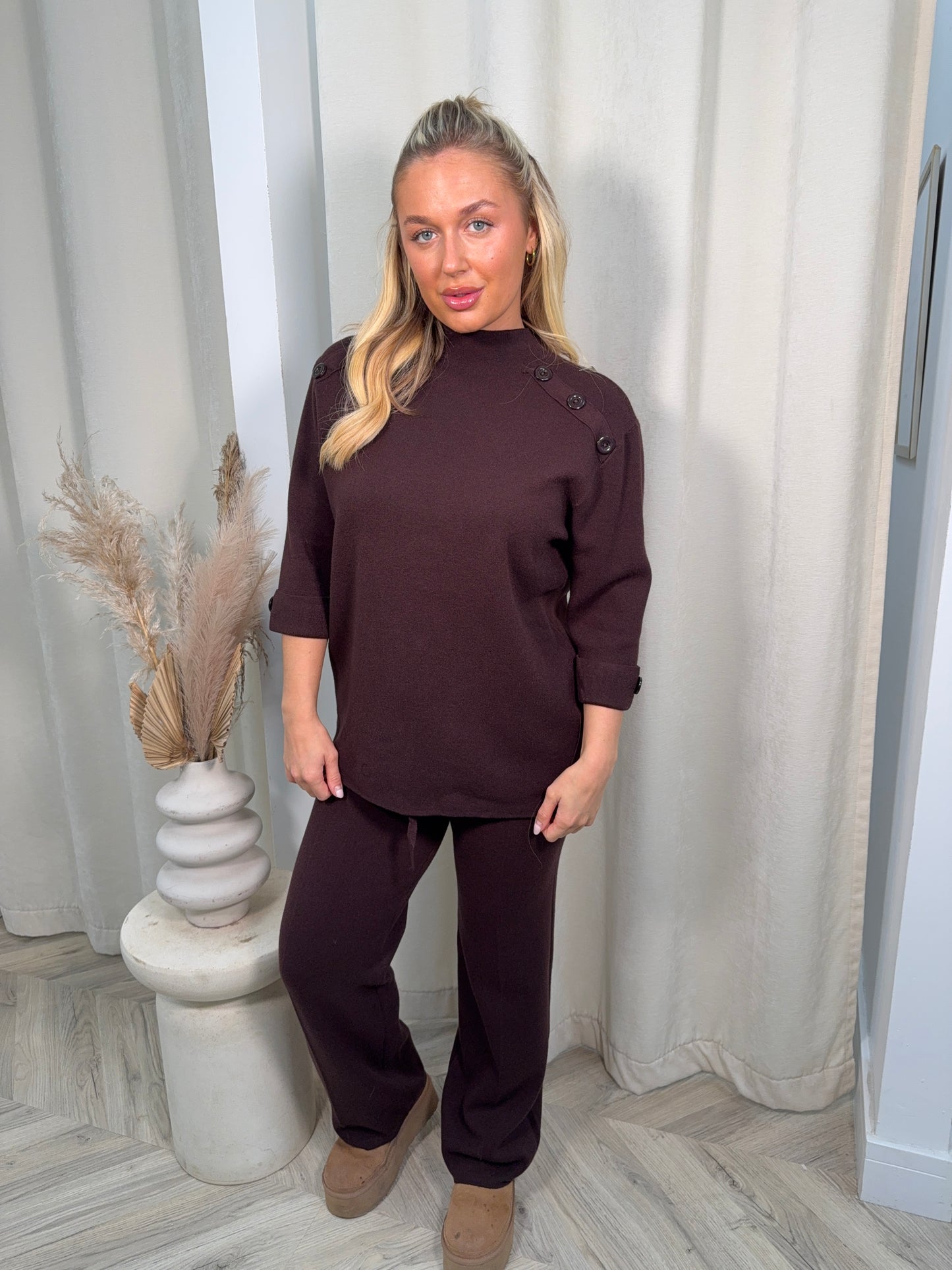 Aspen Luxe Co-ord Set - Dark Brown