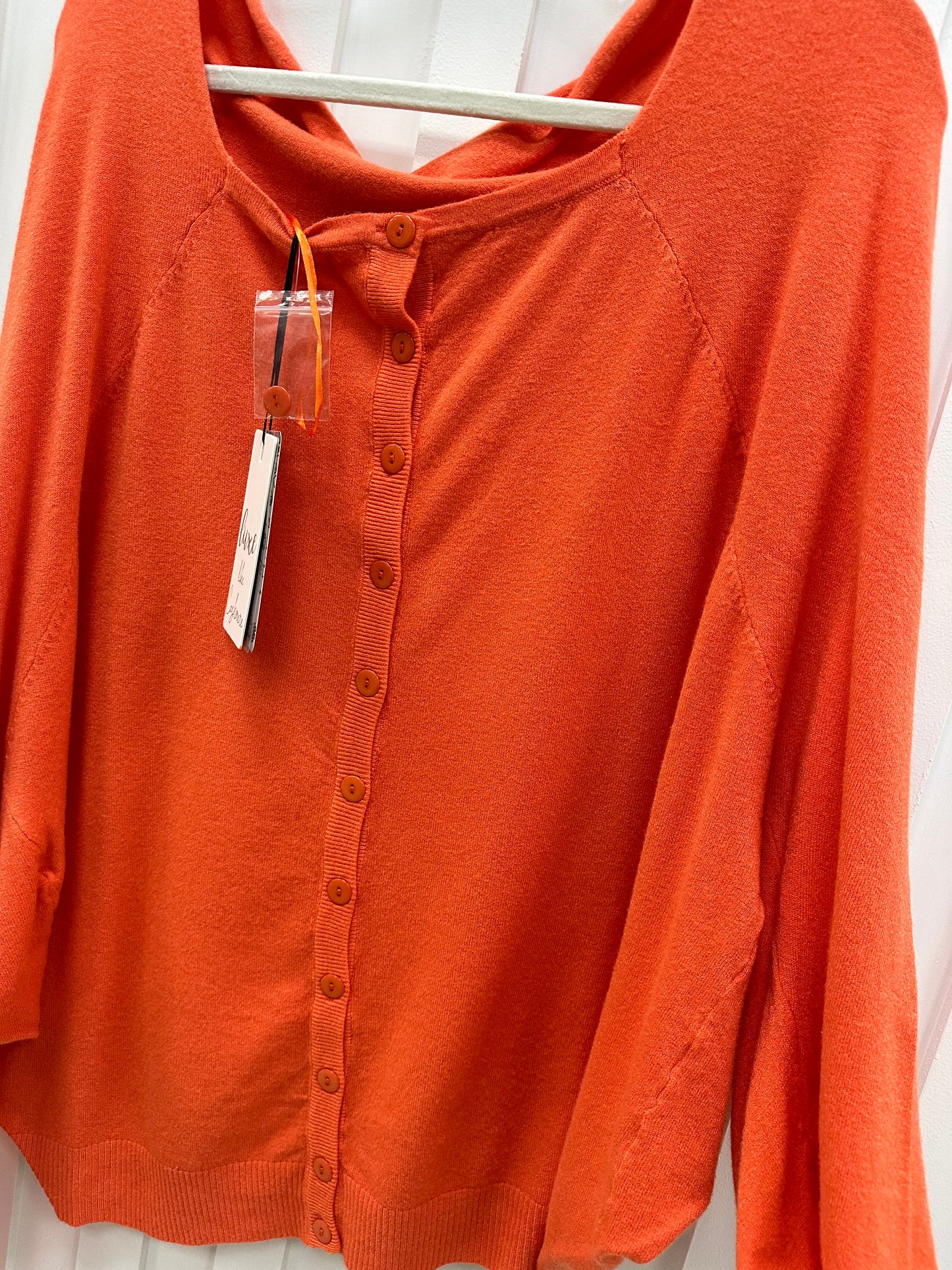Rose Slouchy Sweater Buttoned Detailed Back - Orange
