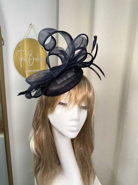 Tansy Fascinator - Navy