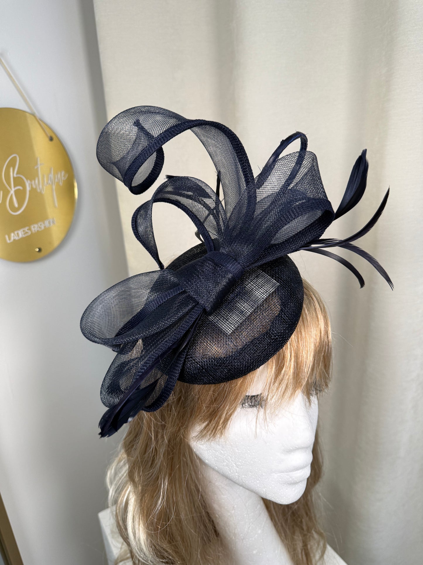 Tansy Fascinator - Navy