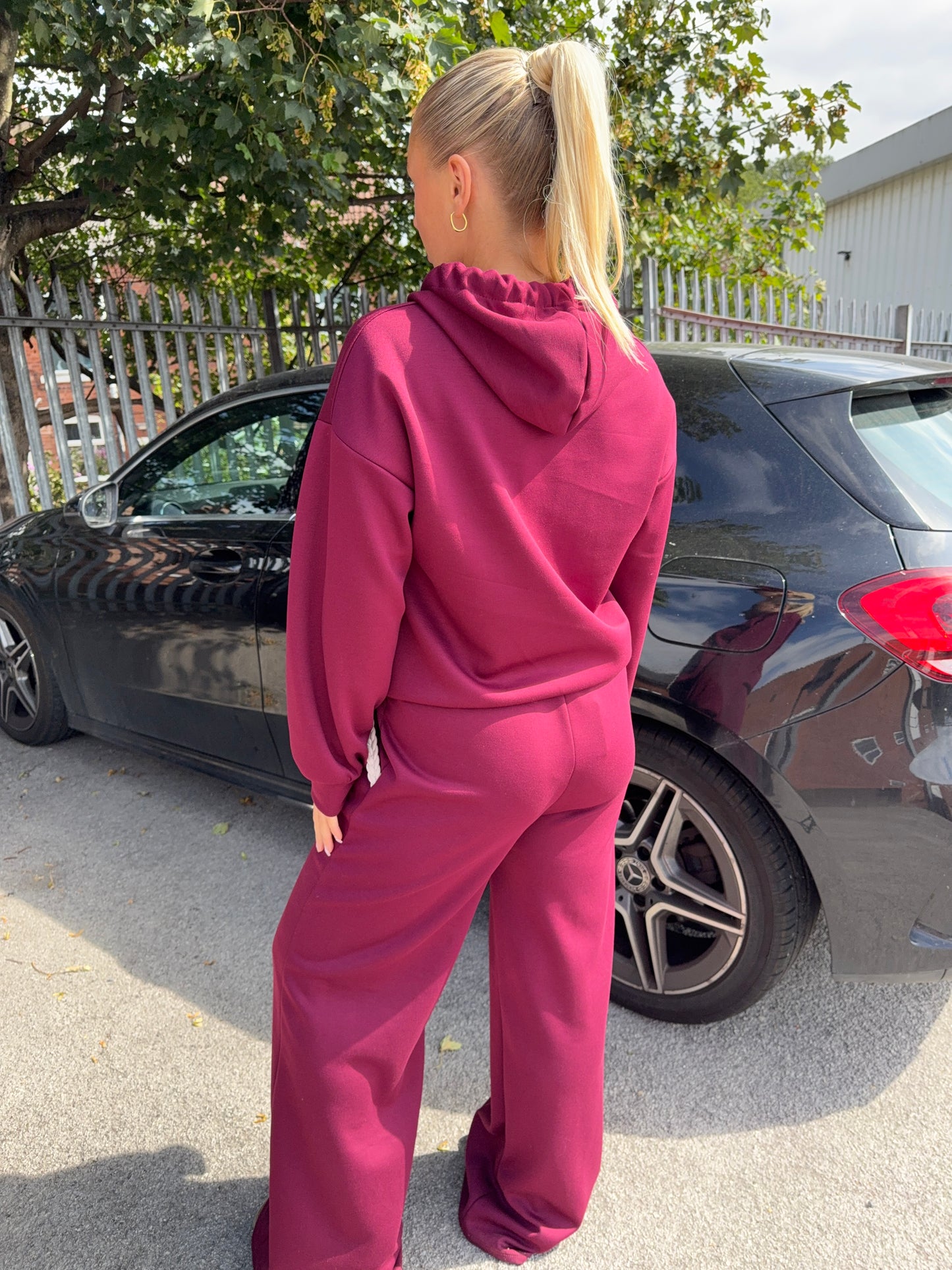 Marigold Rope Detailed Tracksuit - Burgundy