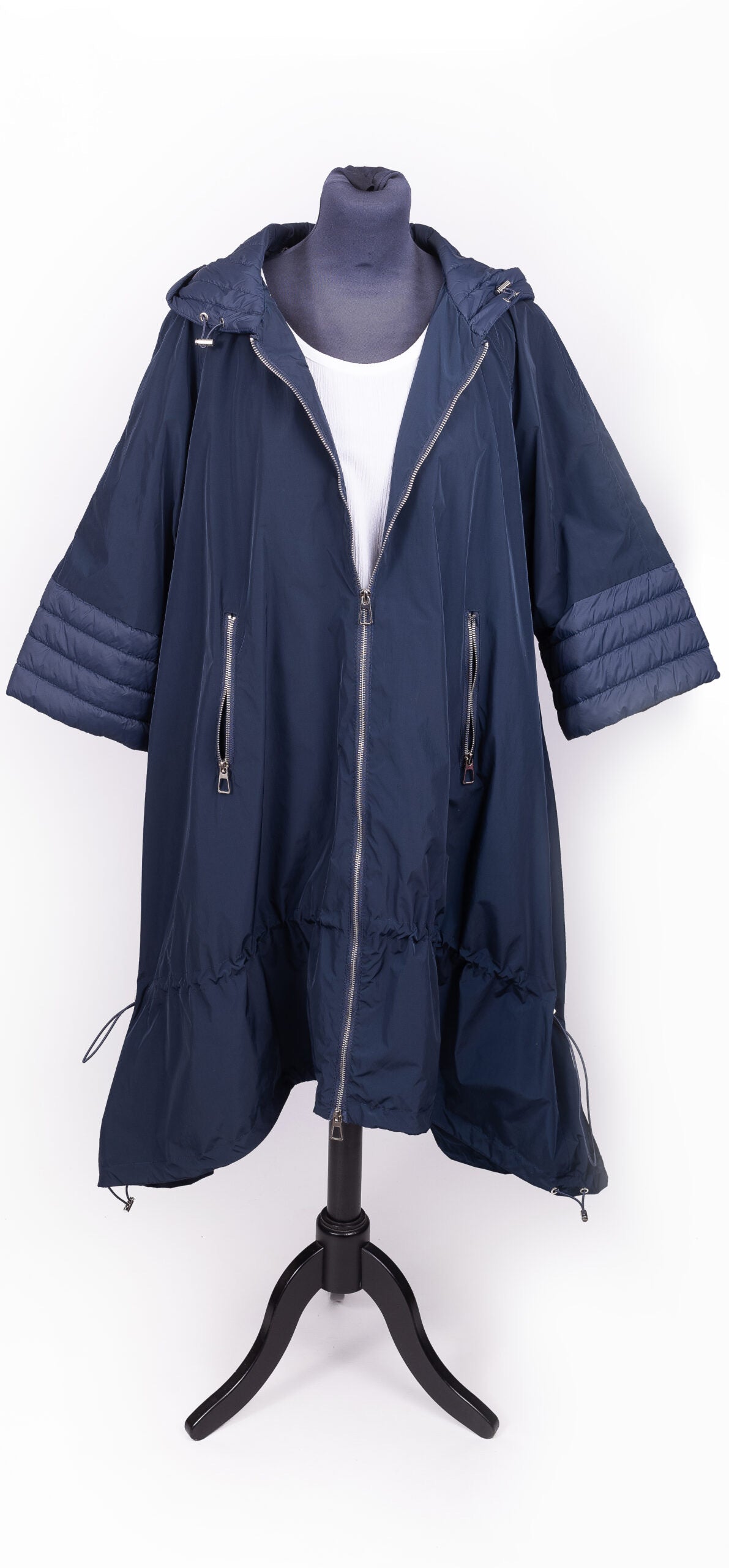 Thora Maxi Rain Coat - Navy