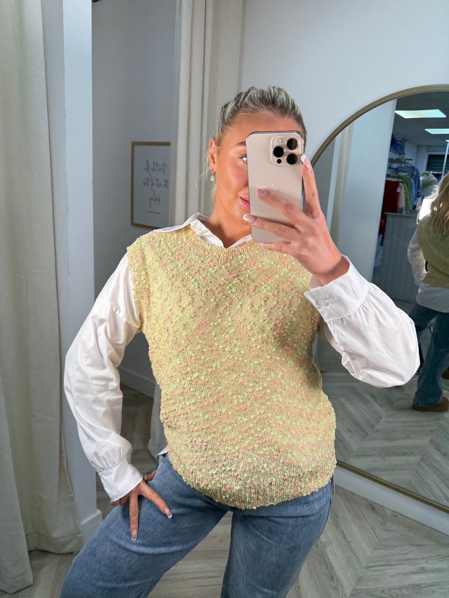 Grace Bobble Knitted Vest