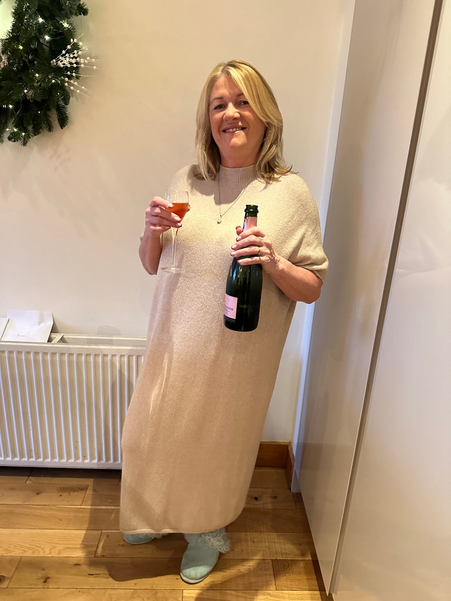 Stone Erika Maxi Fine Knit Jumper Dress
