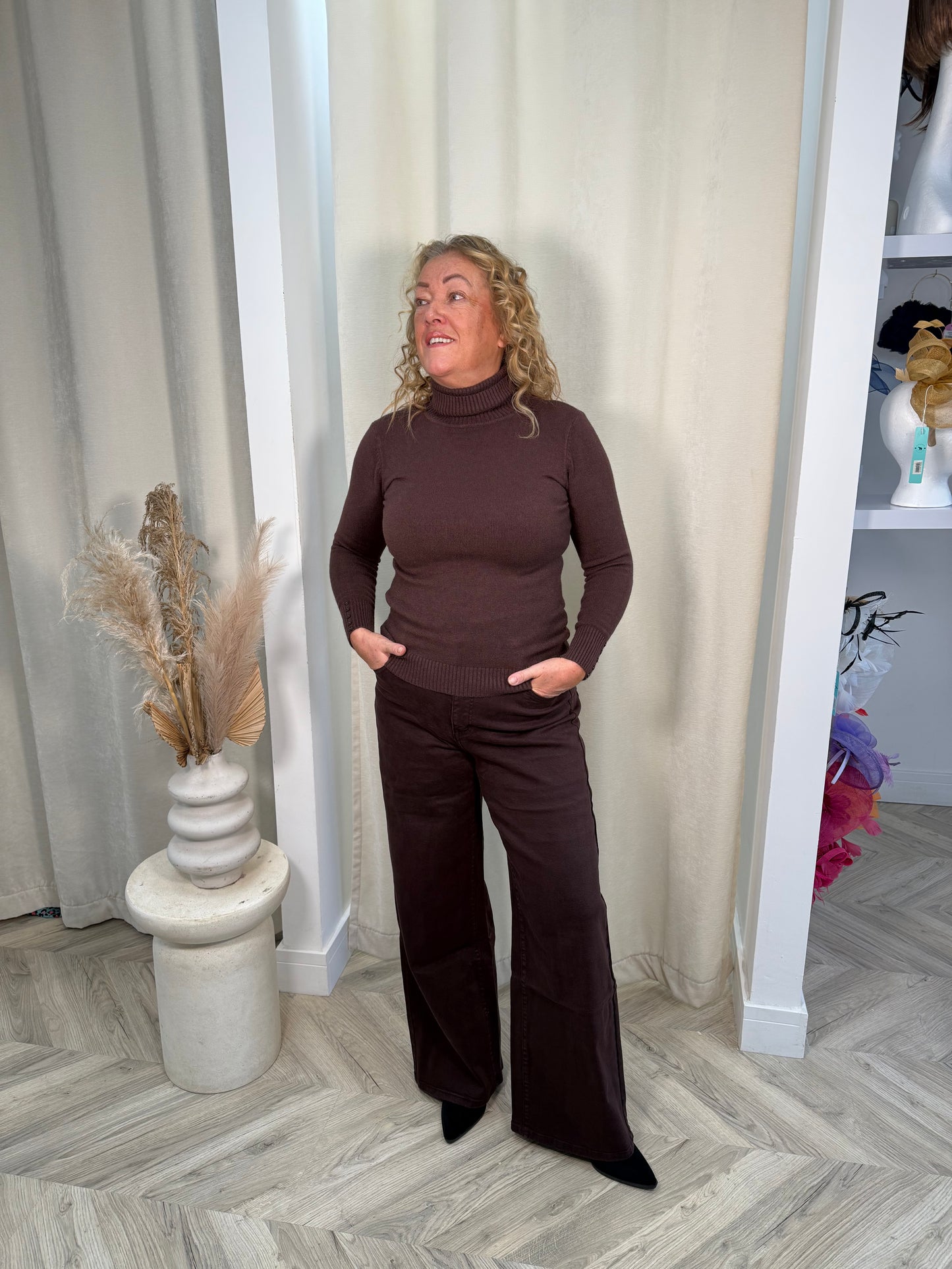 Brice Dark Brown Polo Top