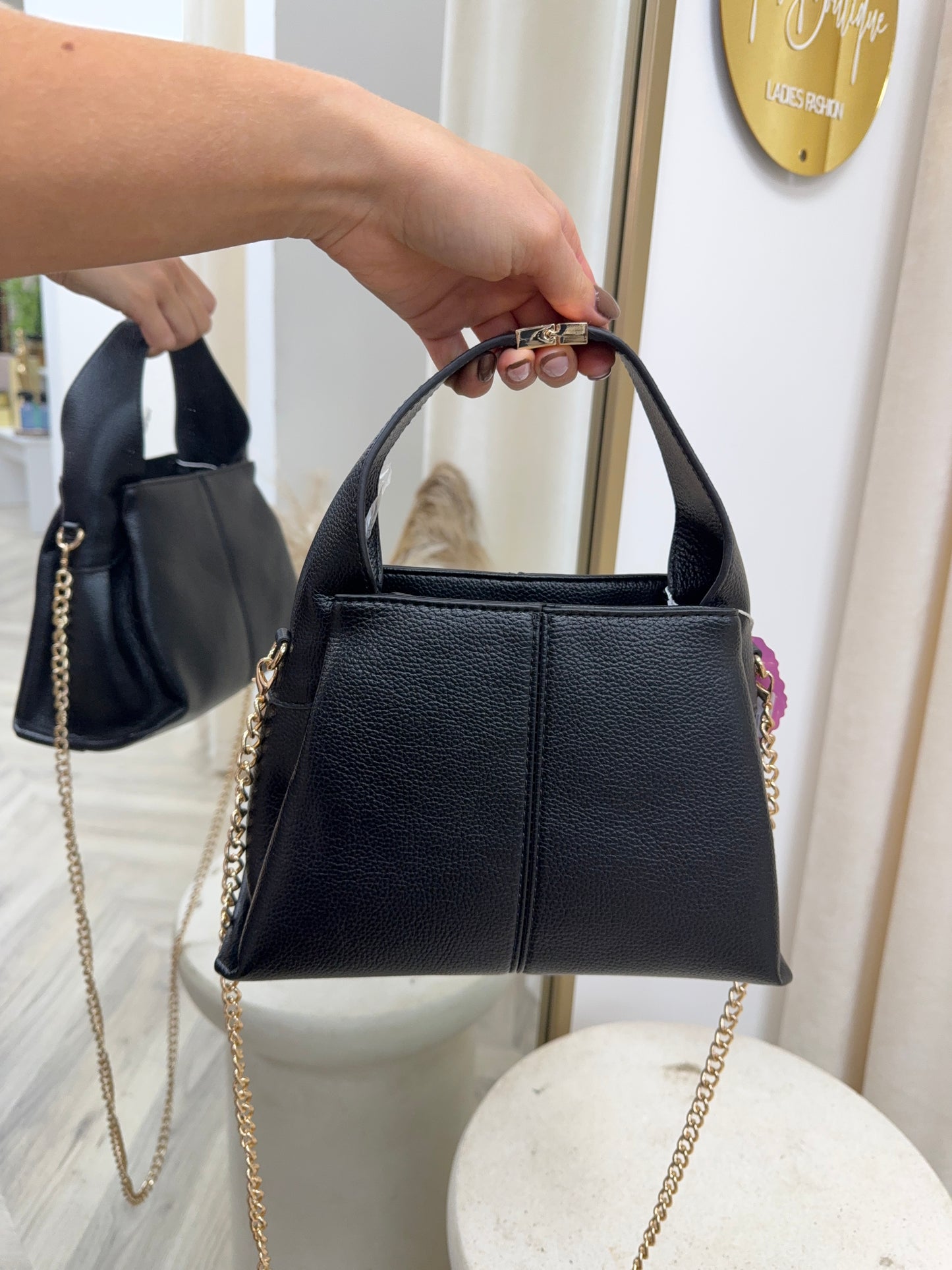 Isola Mini Tote Handbag - Black