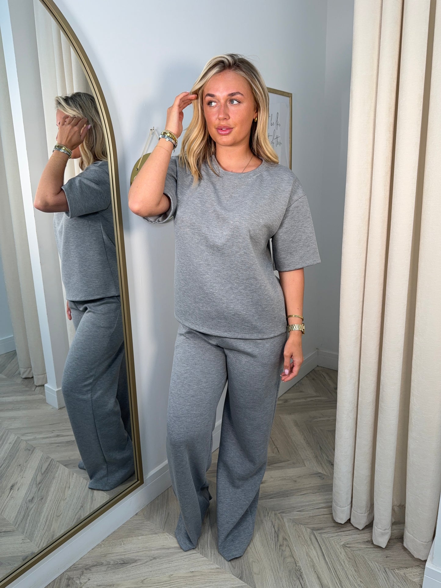 Maya Cotton Two Piece Tracksuit - Grey