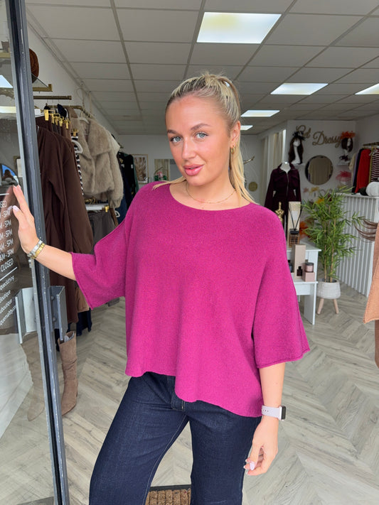 Callista Knitted Sweater - GRAPE