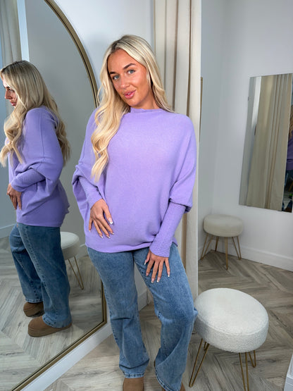 Periwinkle Purple Erika Asymmetric Jumper