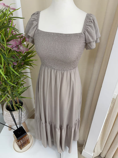 Florence Smock Midi Dress - Chestnut