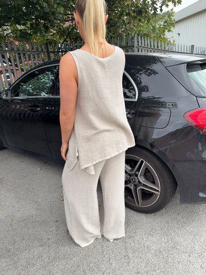 Amara Cotton Vest Top - Cream