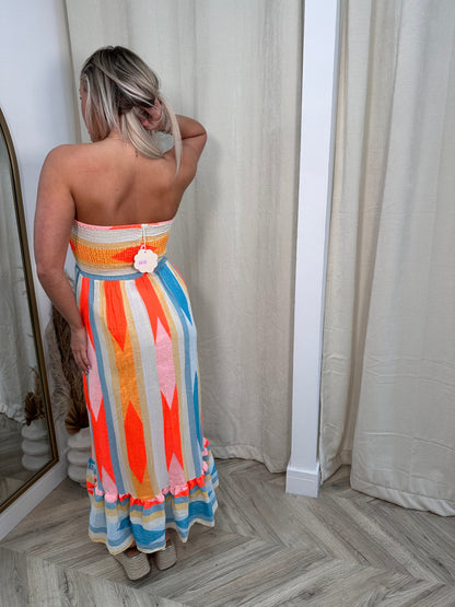 Orange Jazzy Lorelei Bandeau Dress