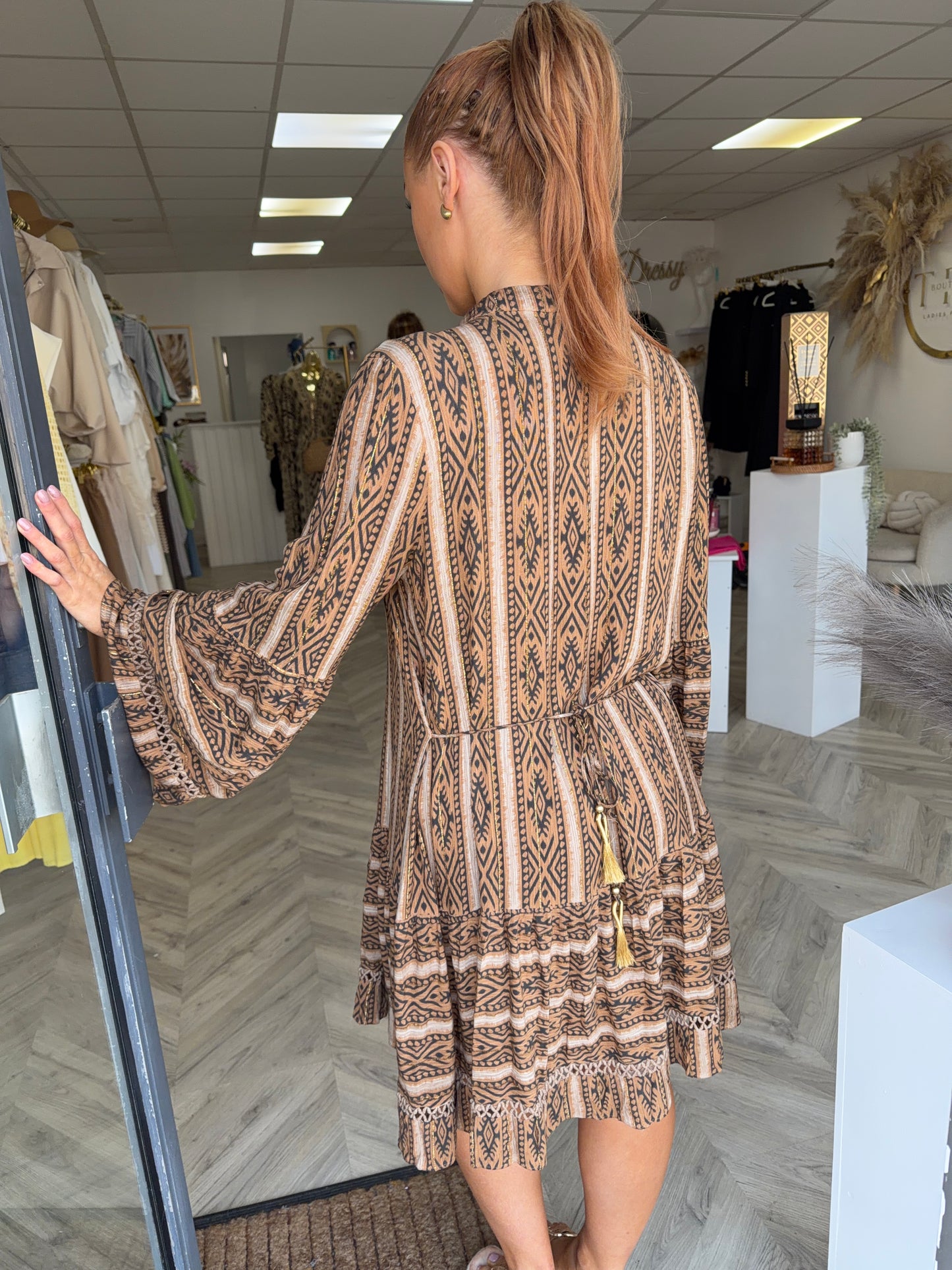Amara Patterned Midi Dress