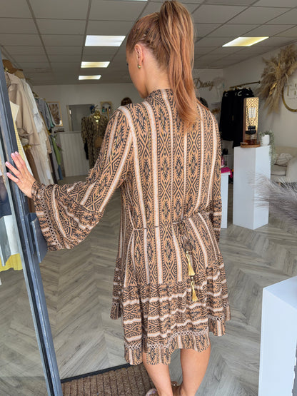 Amara Patterned Midi Dress