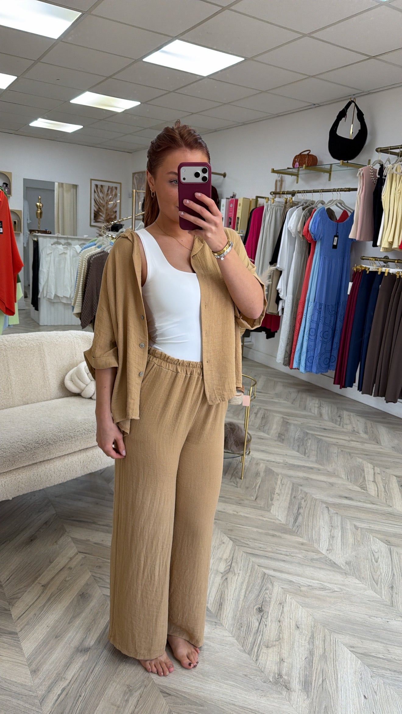 Arabella Buttoned Shirt - Camel