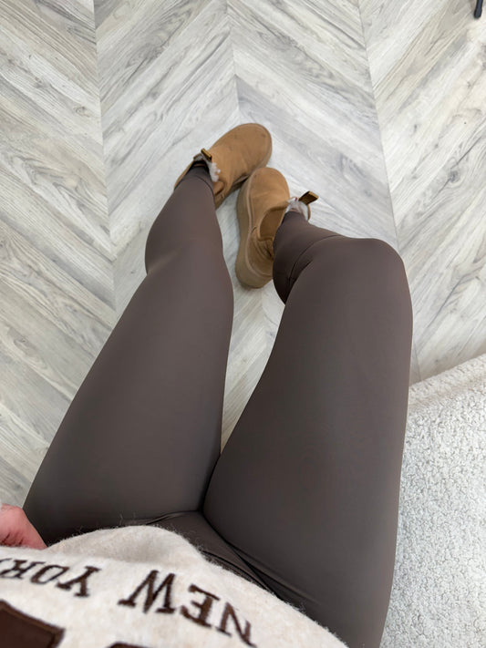 Sculpt Energy Leggings - BROWN
