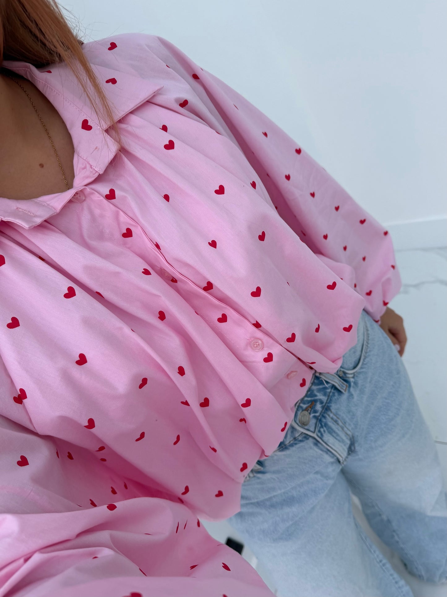 Amélie Heart Blouse - Pink