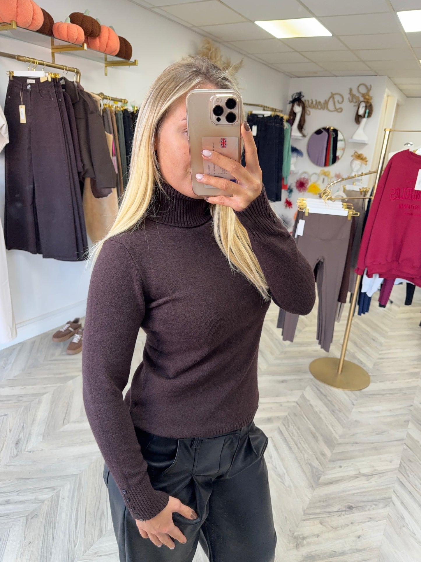 Brice Dark Brown Polo Top