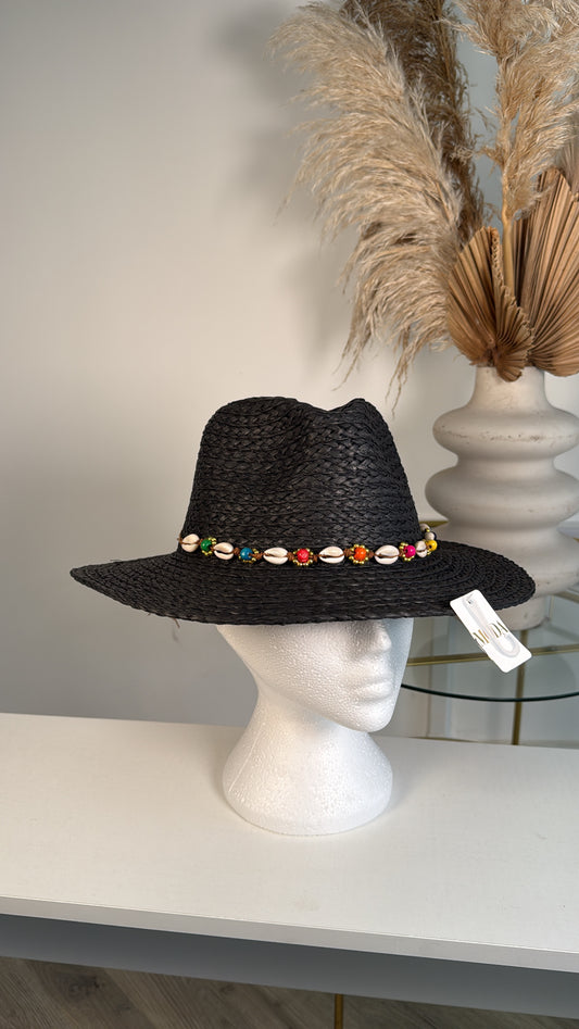 Straw Hat - Black