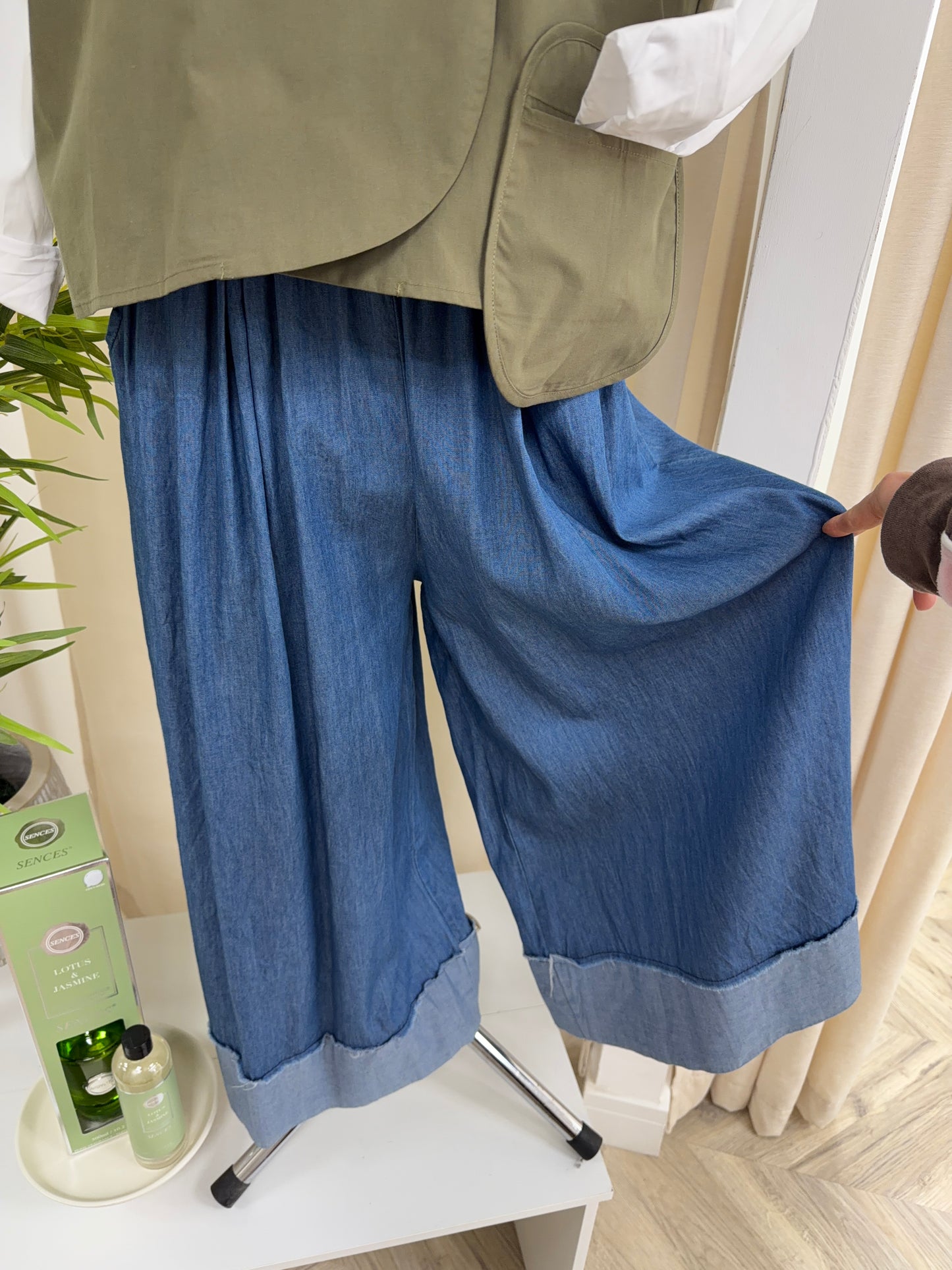 Lucy Cotton Denim Trouser