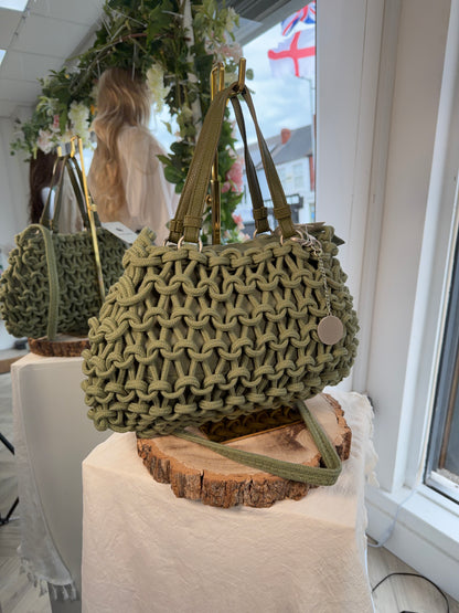 Easy Luxe Knot Handbag - Olive Green