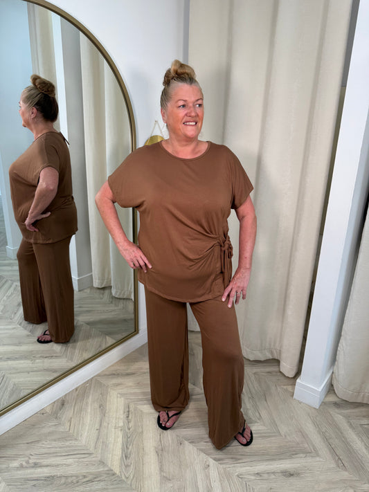 Amandine Toe Front Co-ord - CAMEL