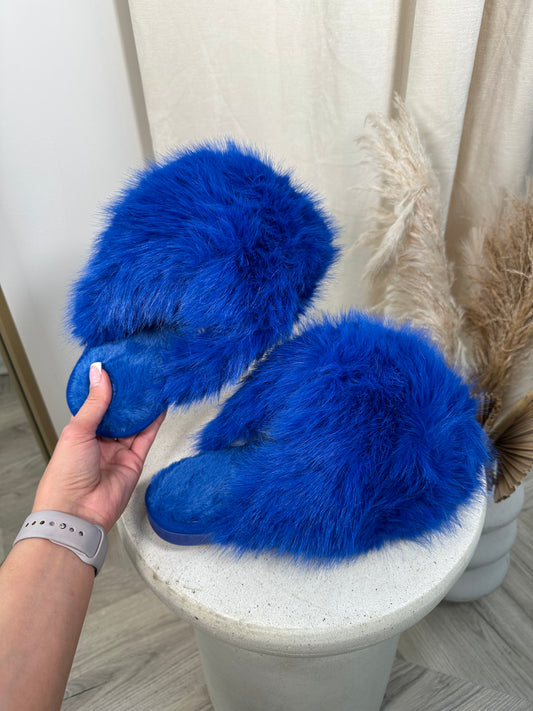 Extreme Fluffy Talulah Slippers - BLUE