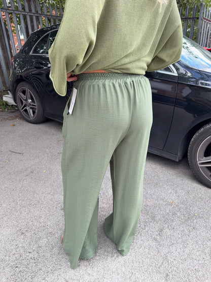 Jasmine Cotton Trousers - Green