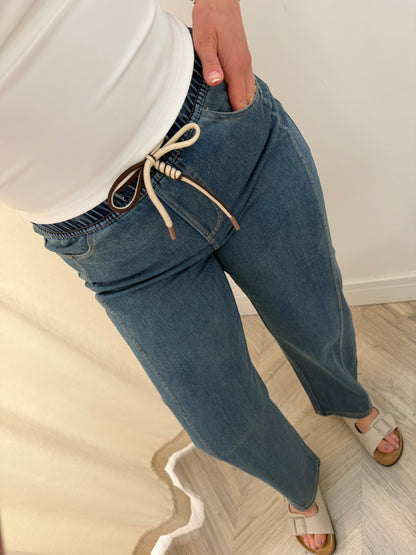 Moana Barrel Jeggings - Indigo Blue